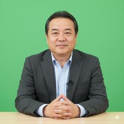 恰幅の良い男性講師アバター（穏やかな笑顔）