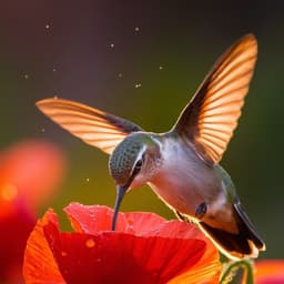 عصفور ياكل ورد