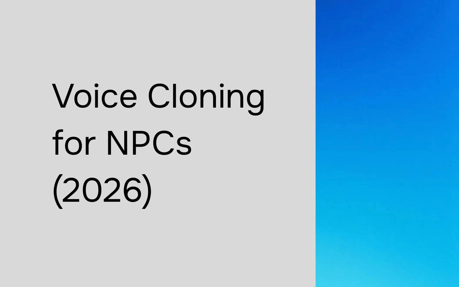 5 Top Voice Cloners for NPCs (2026)